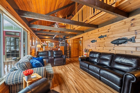 Smart TV, fireplace, video games. Bass Bay Getaway | Lakefront Family Cottage