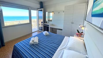 Panoramic Quadruple Room, Balcony, Sea View | In-room safe, desk, free WiFi