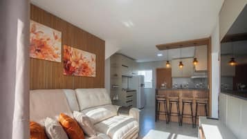 Basic Apartment | Living area | 32-inch Smart TV with digital channels