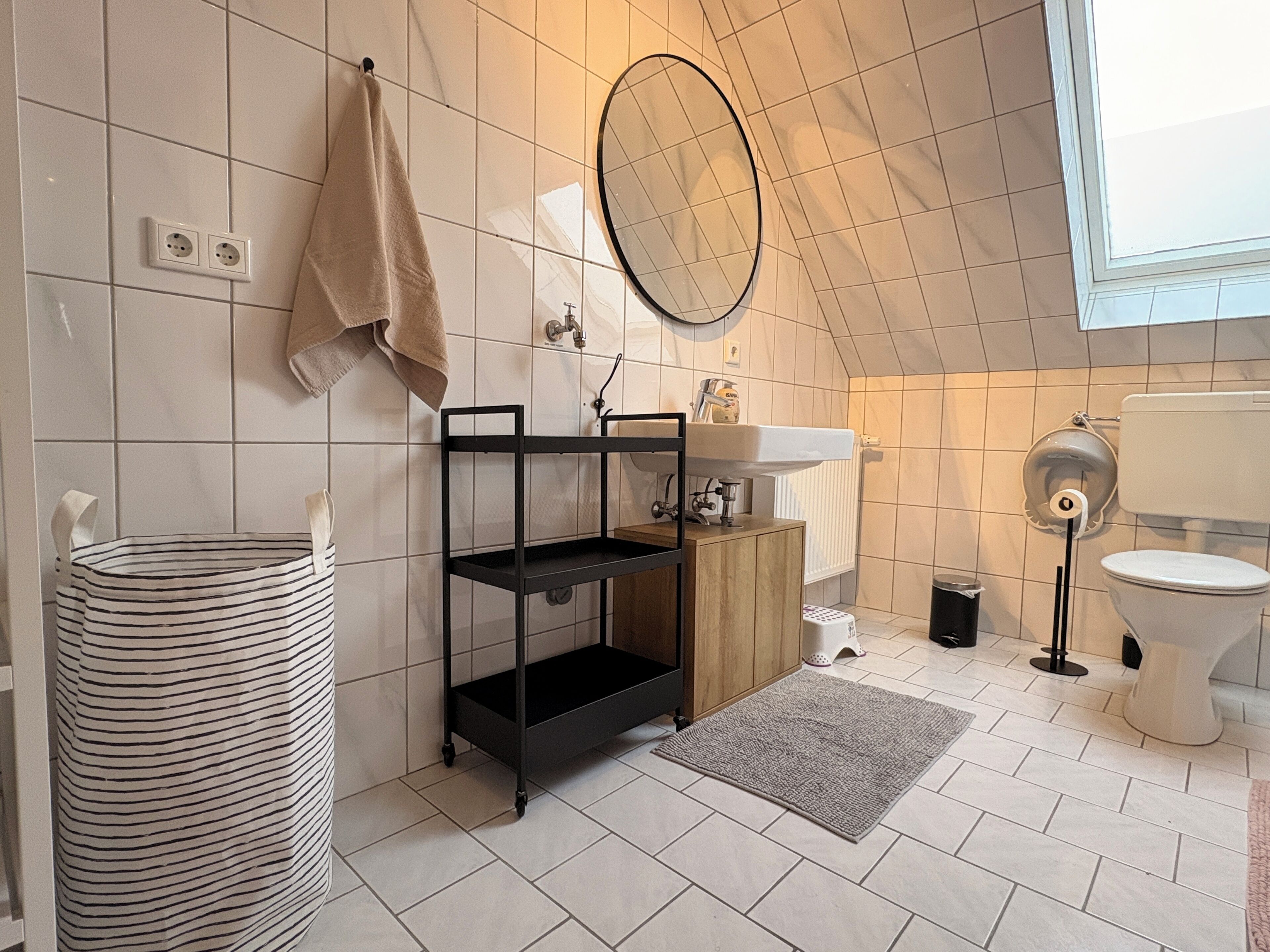 Haartrockner, Seife, Toilettenpapier