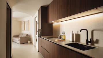 Comfort-Apartment, 2 Schlafzimmer | Eigene Küche | Kühlschrank, Mikrowelle, Ofen, Herdplatte