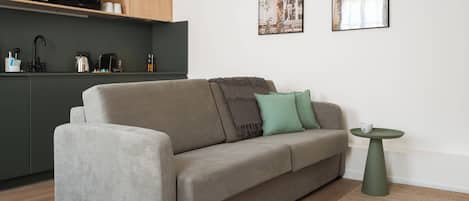 Suite, 1 habitación | Cocina privada | Cafetera de espresso y tetera eléctrica