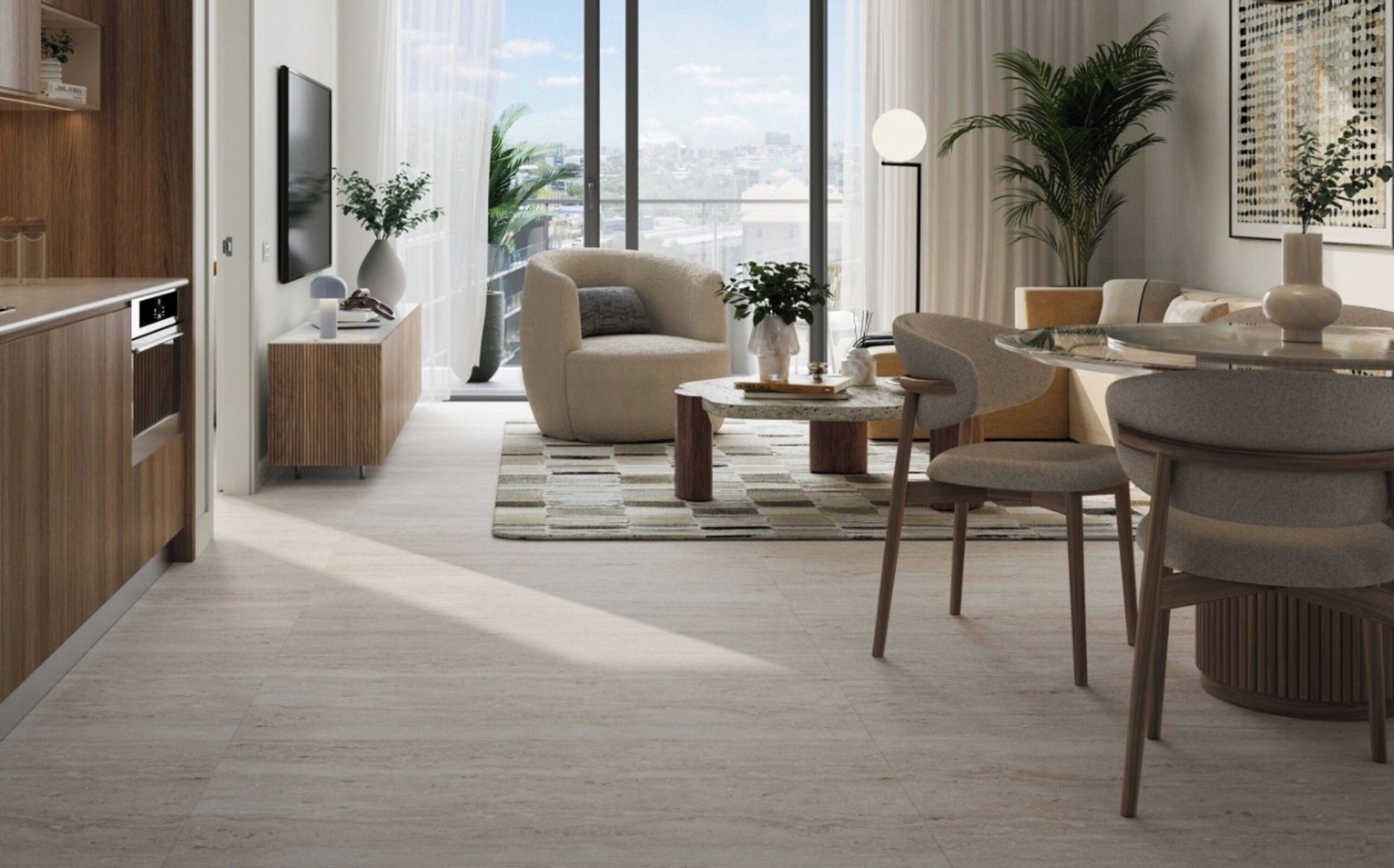 客室内のダイニングエリア