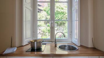 Apartment, Seeblick | Eigene Küche | Großer Kühlschrank, Mikrowelle, Herdplatte, Geschirrspüler