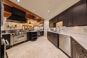 Fridge, microwave, oven, stovetop - Premier Mountain Village Condo by InvitedHome | Hot Tub, Gym, Balcony Views (Telluride)