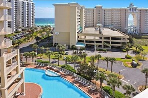 Pool - Balconies with stunning views from Master Bedroom, Living Room and 2nd Guest (Miramar Beach)
