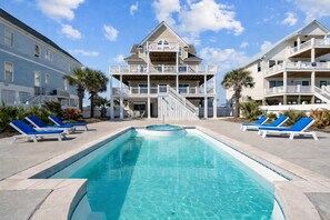 Pool - CamBro Castle #210 - Oceanfront with Private Pool, Elevator & Beach Access (North Topsail Beach)