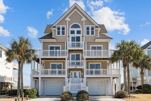 Exterior - CamBro Castle #210 - Oceanfront with Private Pool, Elevator & Beach Access (North Topsail Beach)