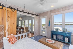 4 bedrooms, iron/ironing board, WiFi, bed sheets - Sounds Right #214-Community pool, private boat dock, kayaks, fish, soundside (North Topsail Beach)