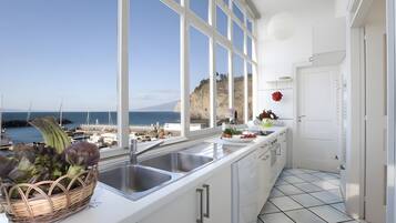 Fridge, oven, stovetop, dishwasher