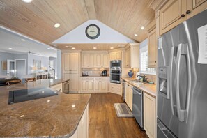 Fridge, microwave, oven, dishwasher - 360 Views, Rooftop Deck, Across from Beach Access - 413 Tarpon Blvd (Fripp Island)