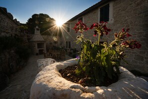 Terrace/patio - House in a scenic Siveric park (Siveric)