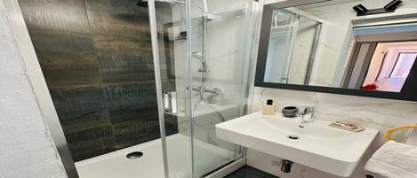 Shower, hair dryer