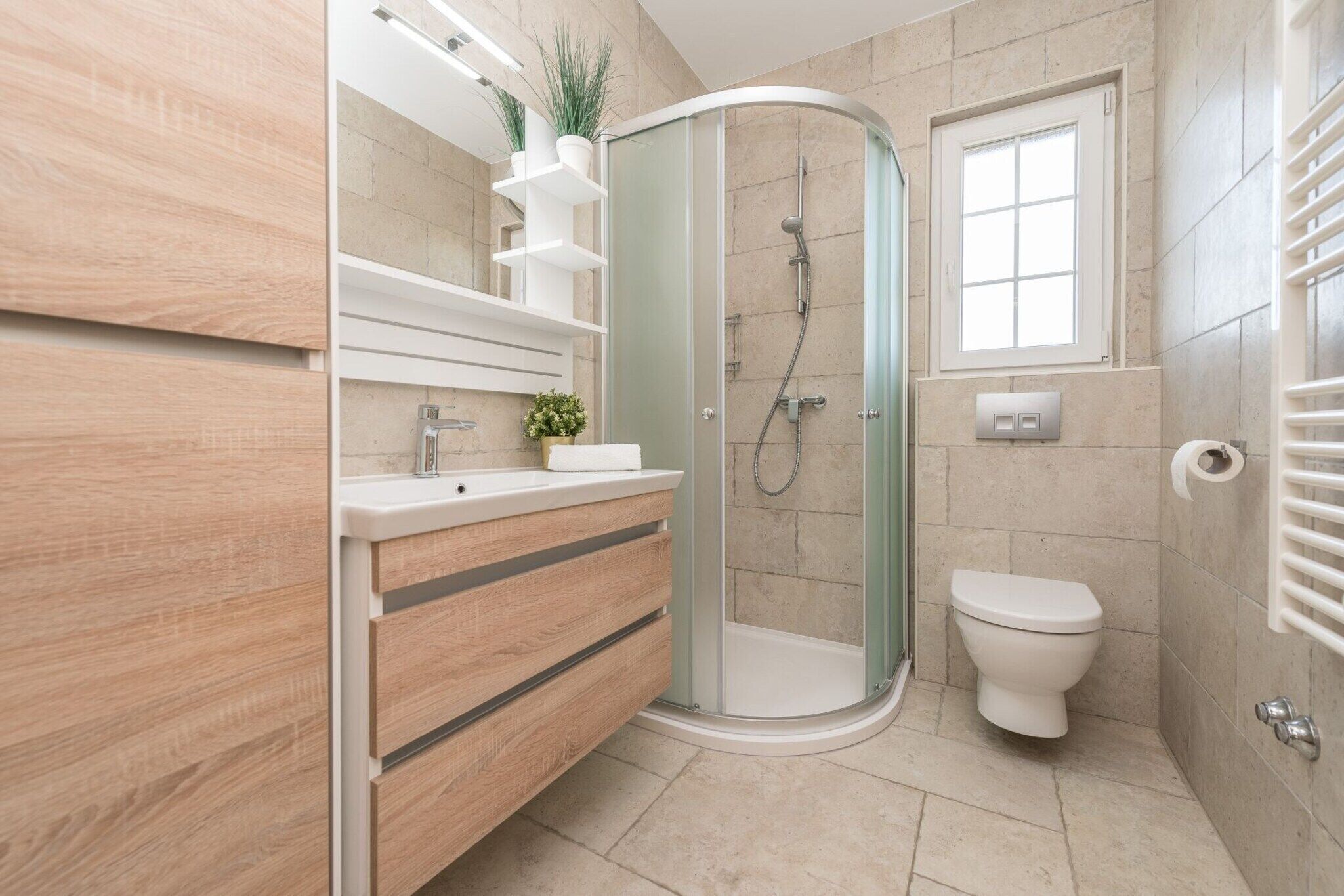 Shower, hair dryer