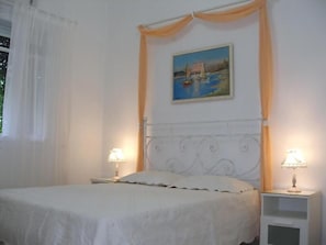 Comfort Double Room, Patio, Garden View | In-room safe, soundproofing, iron/ironing board, free WiFi - ARETHOUSA (Milos)