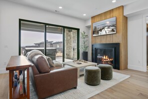 Fireplace - NEW! Luxury Deer Valley East Village Retreat | Hot Tub (Daniel)