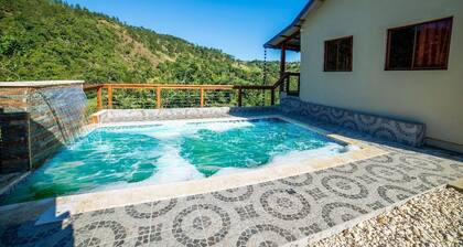 Villa Azul in Jarabacoa, a mountain refuge, next to the Yaque River.