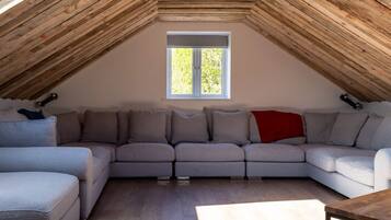 Fernseher, Kamin, Bücher