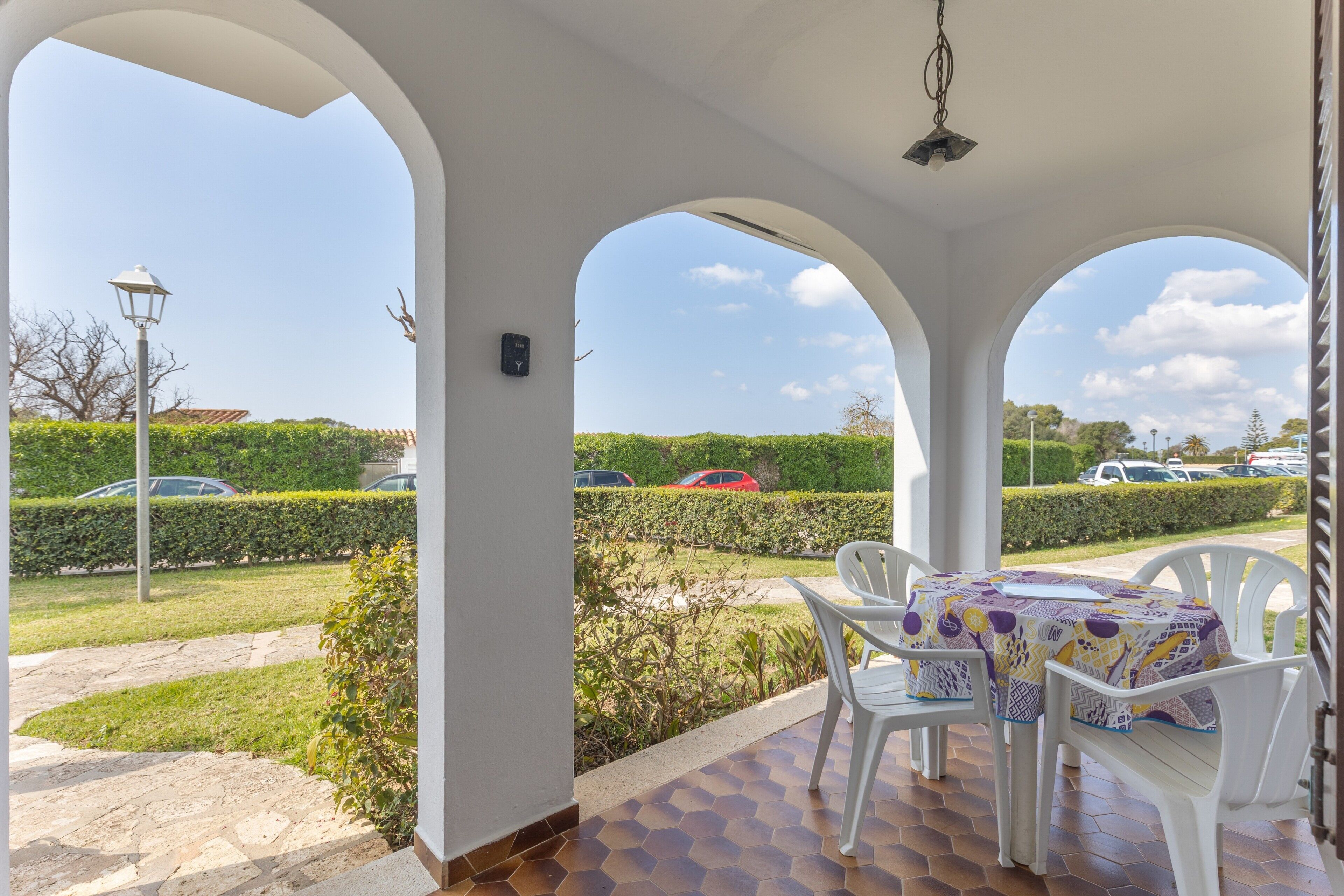 屋外ダイニングエリア