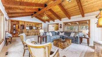 Télévision, cheminée, espaces bureaux