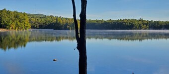 The Yellow Camp on Raymond Pond in Maine