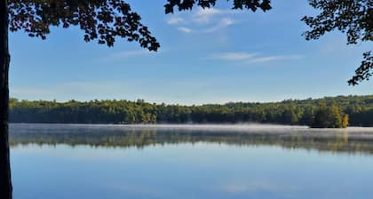 The Yellow Camp on Raymond Pond in Maine