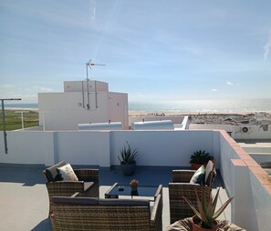 Terrace/patio - Central Apartment for Families & Couples with Sea View, Wi-Fi & Air Conditioning (Conil de la Frontera)