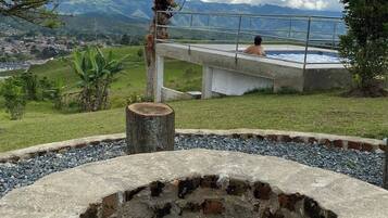 Cabin, 4 Bedrooms, Accessible, Smoking | Outdoor spa tub