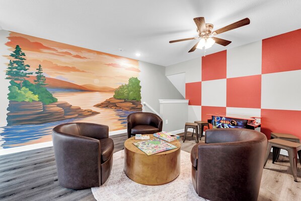 Unclassified image, 1 of 56, button - Brand New! #1 Location, Arcade Room, Next to Pool, 3 Luxury King Beds (Branson)