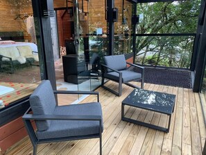 Superior Chalet, Balcony, Garden View | Terrace/patio - Chalé Floresta Secreta (Urubici)