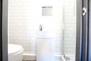 Secador de cabelo, toalhas de banho