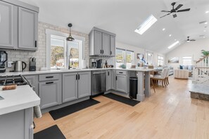 Fridge, microwave, stovetop, dishwasher - Coastal Retreat: Game Room,BBQ Fire Pit & BeachNEARBY (Barnstable)