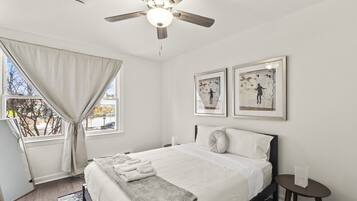 2 bedrooms, iron/ironing board, WiFi, bed sheets