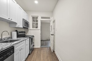Fridge, microwave, oven, stovetop - Simple & Modern 2BR Unit with Parking Near Downtown DC (Washington)