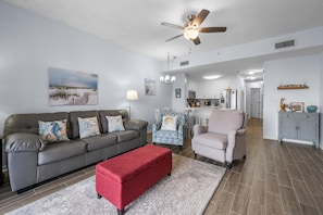 Huoneisto, useita sänkyjä (The Dunes 101) | Oleskelualue