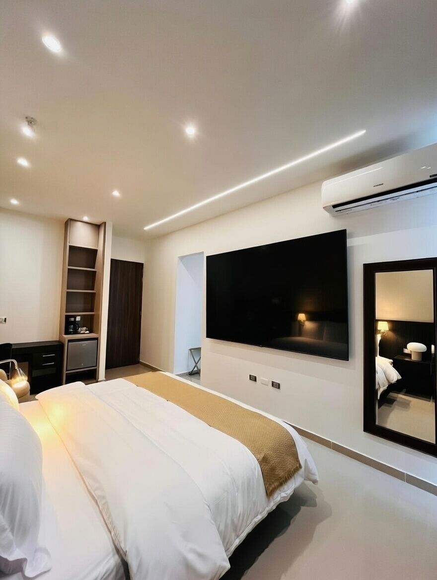 Habitación Deluxe | Caja fuerte, escritorio, espacio para trabajar con un portátil