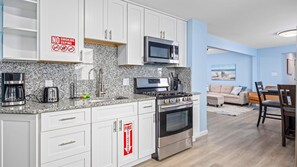 Fridge, microwave, oven, stovetop - North WW 3BR 1st Floor - Steps to the Beach! (North Wildwood)