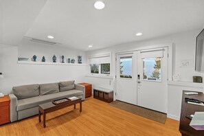 TV, fireplace - Discovery Bay Apartment -Beach Access Sleeps 4 (Port Townsend)