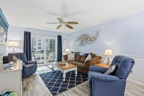 Condo, Multiple Beds (Sea Coast Gardens II 207) | Living area - Sea Coast Gardens II 207 (New Smyrna Beach)