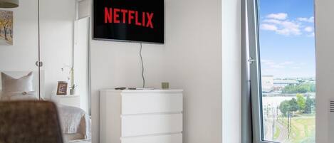 1 soverom, strykejern/-brett, internettilgang og sengetøy