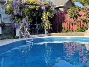 Piscine extérieure, piscine chauffée