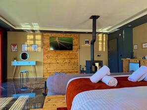 Dubbelrum för familj - husdjur tillåtna - utsikt mot bergen | Strykjärn/strykbräda och gratis wi-fi