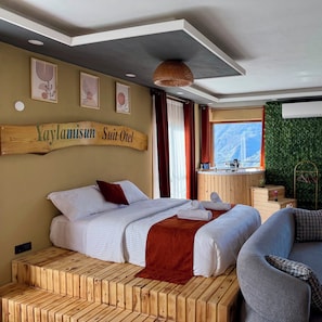 Habitación familiar doble, Se admiten mascotas, vistas a la montaña | Spa