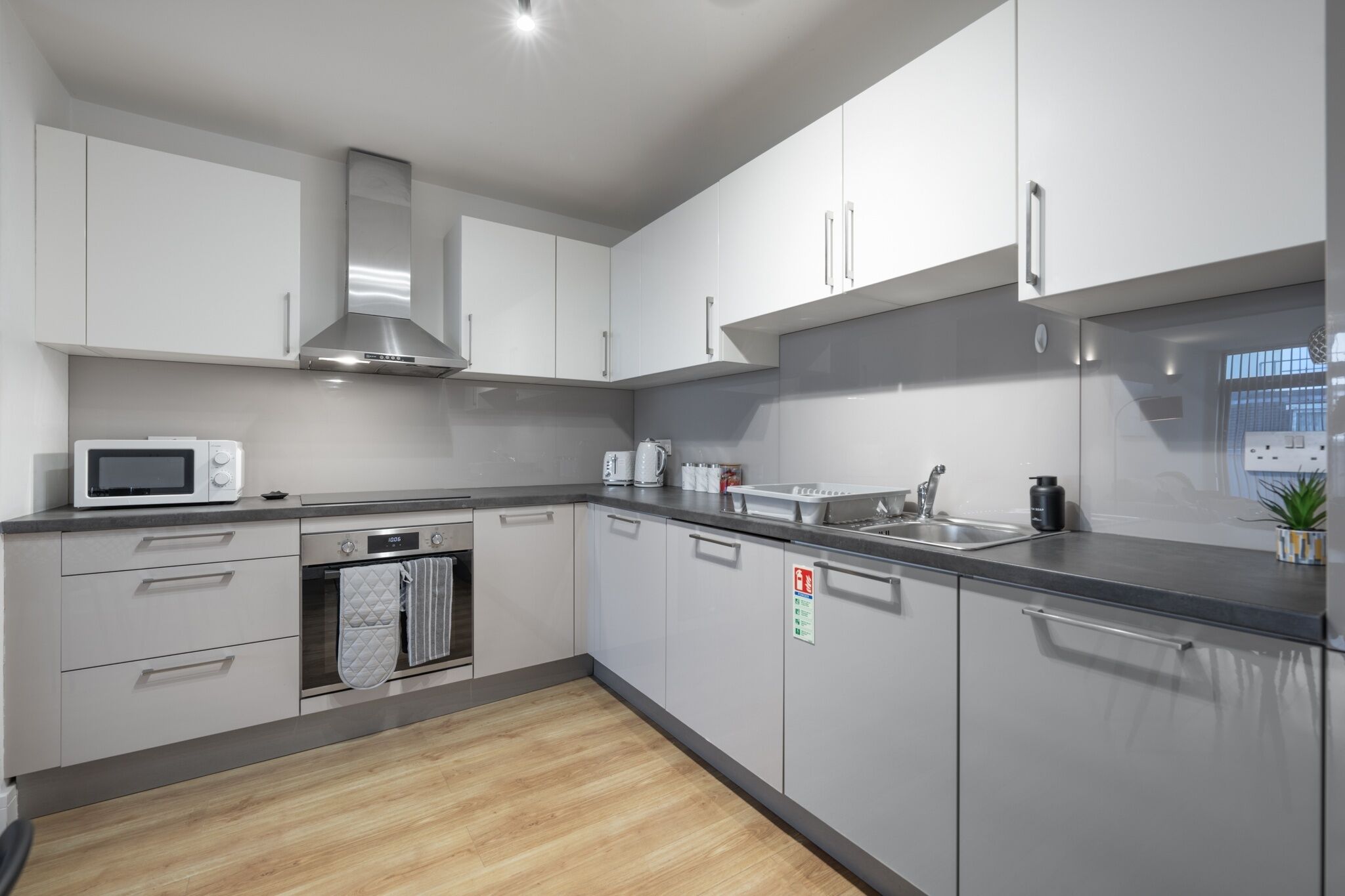 Fridge, oven, stovetop, dishwasher