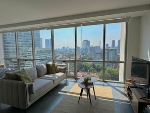 TV - Studio/Loft Apartment in Vitant by BeGrand Anahuac, close to Polanco. (Ciudad de México)