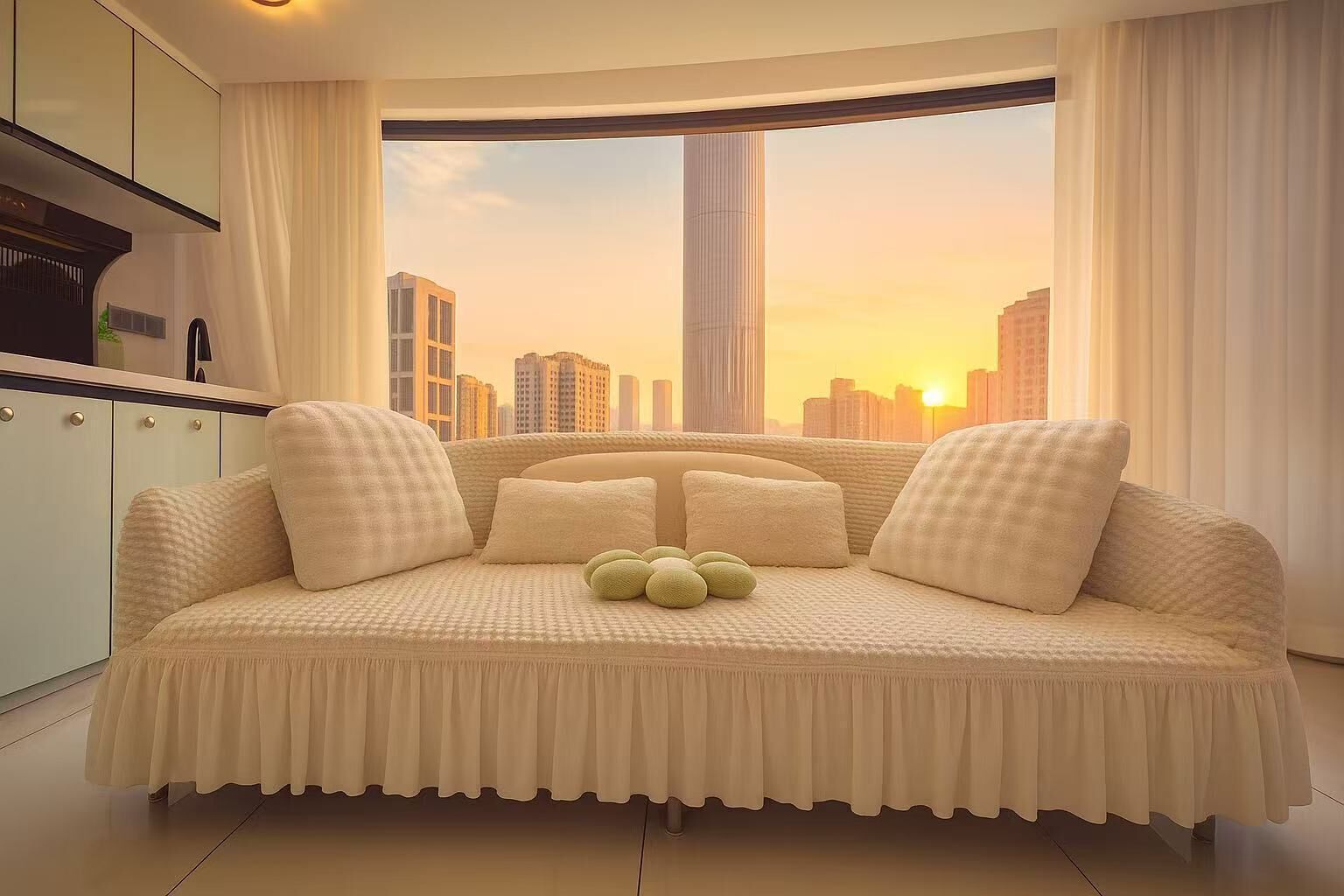 Family Apartment, City View | View from room