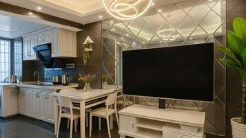 Comfort Condo, City View | Private kitchen | Fridge