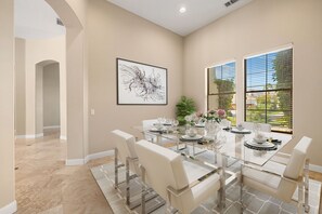 Dining - Desert Luxe Oasis: Private Pool and 4+ BR in Gated South La Quinta! (La Quinta)
