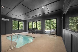 Indoor pool, a heated pool - On The Rocks|Luxury Mtn Cabin w/ Indoor Pool (Sevierville)