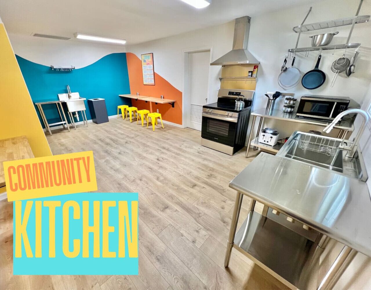 Microwave, oven, stovetop, coffee/tea maker